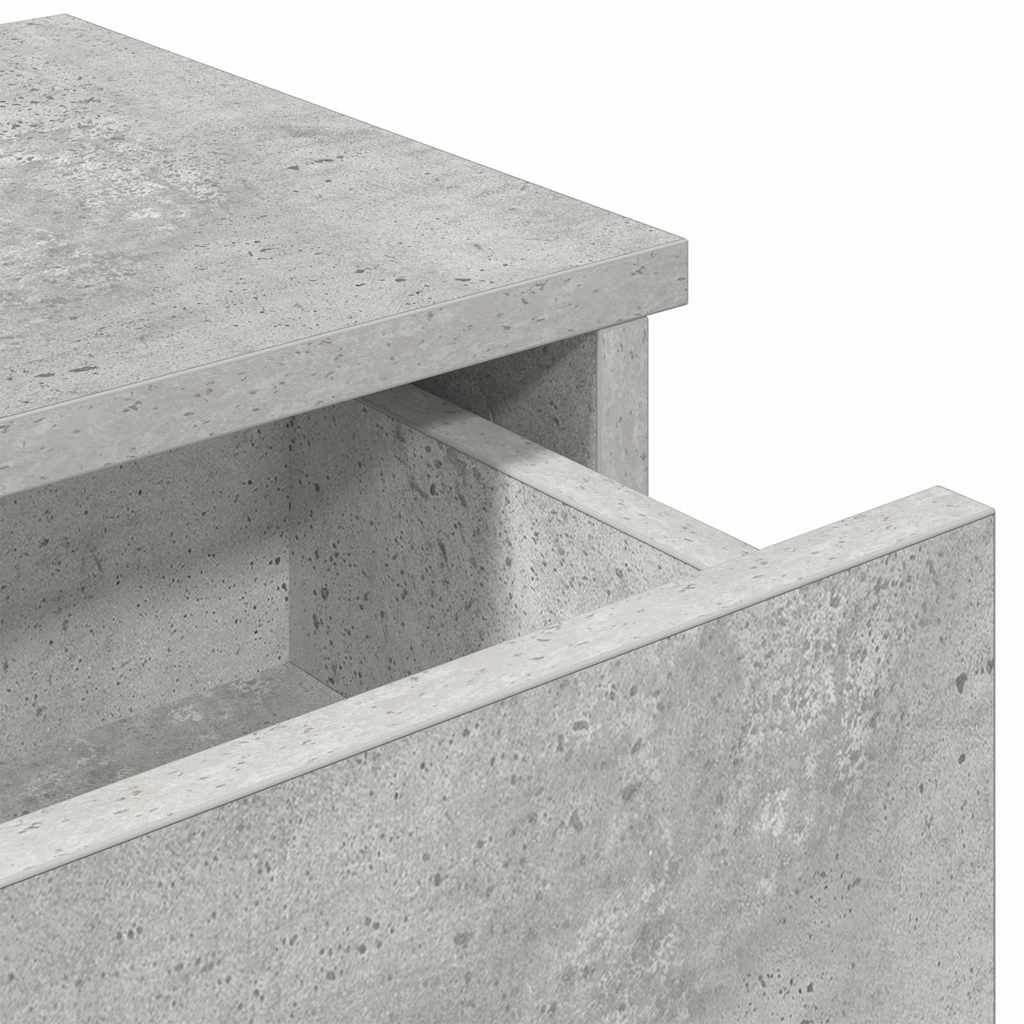 Scaffale a Parete con Cassetti Grigio 80x31x17 cm in Truciolato | homemem39