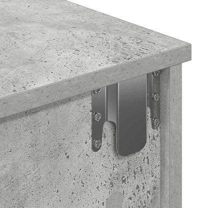 Scaffale a Parete con Cassetti Grigio 80x31x17 cm in Truciolato | homemem39
