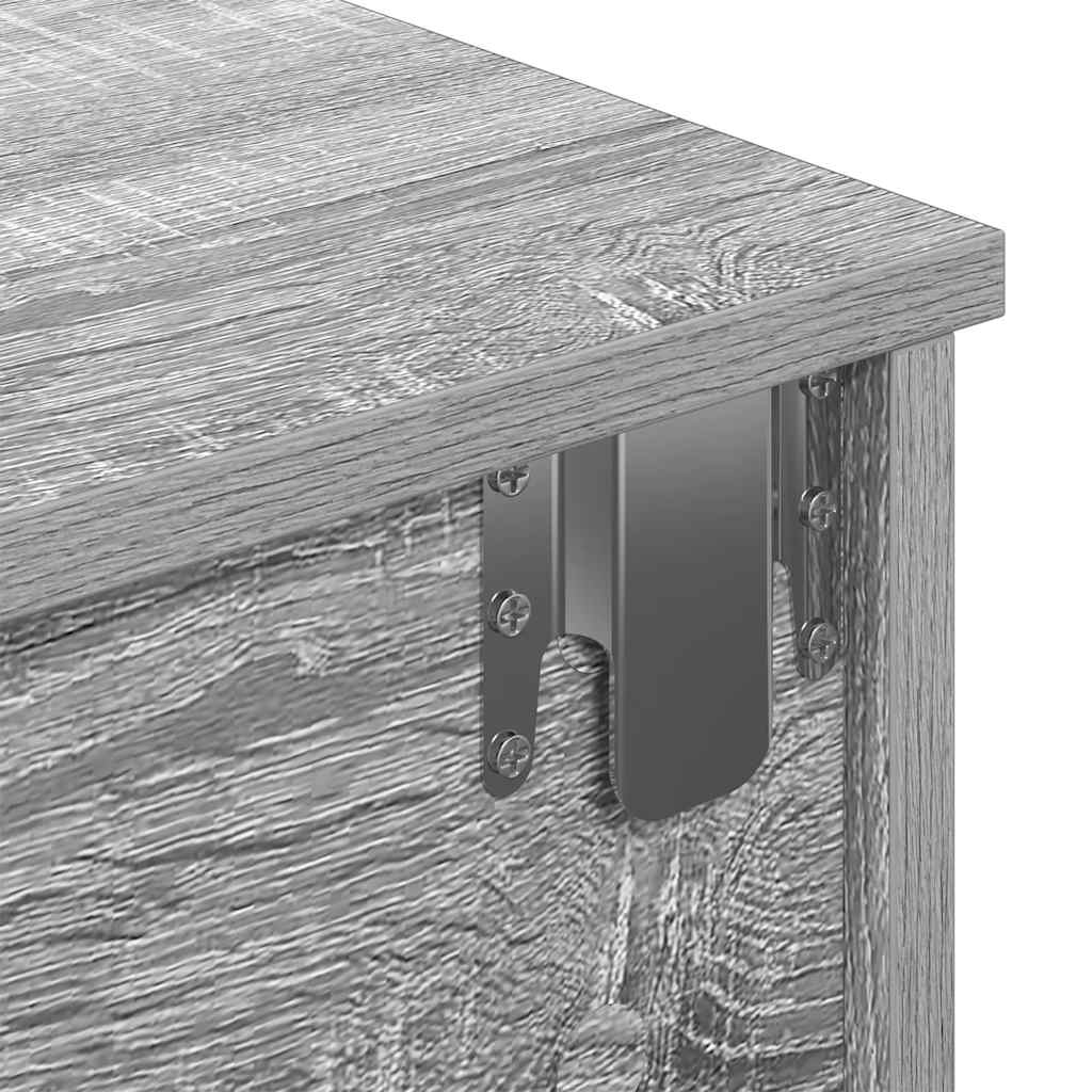 Scaffale a Parete con Cassetti Grigio 80x31x17 cm in Truciolato | homemem39