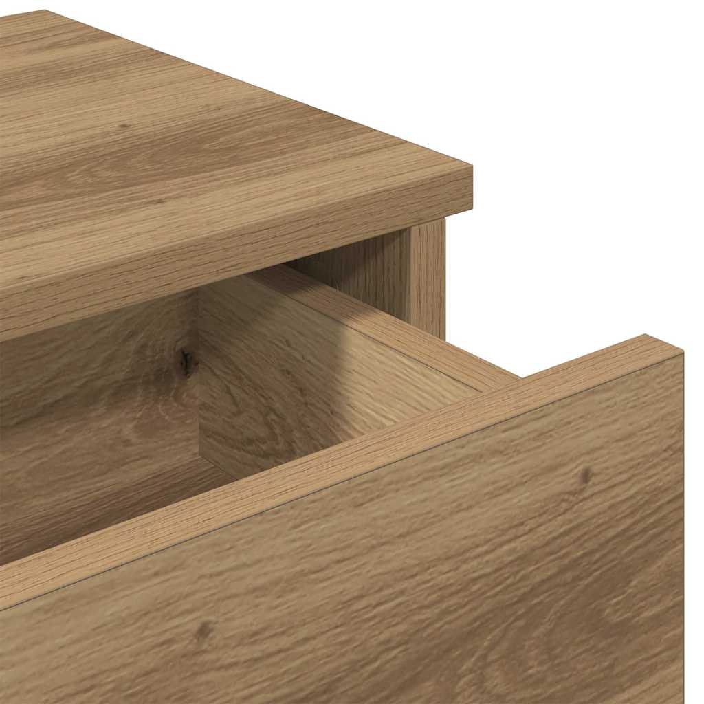 Scaffale a Parete con Cassetti Rovere 80x31x17 cm in Truciolato | homemem39