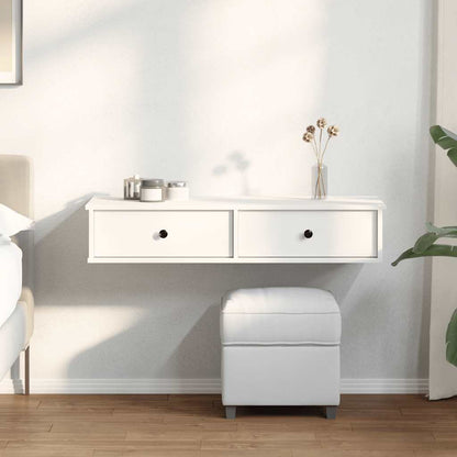 Scaffale a Parete con Cassetti Bianco 100x37,5x19 cm Truciolato | homemem39