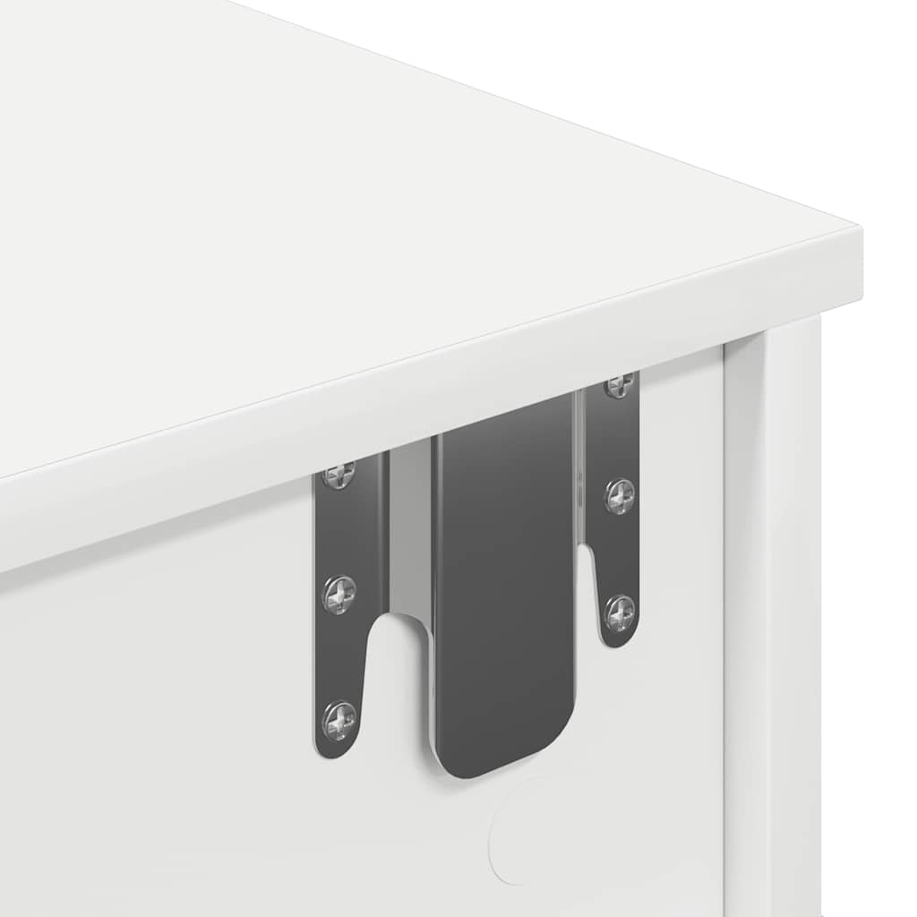 Scaffale a Parete con Cassetti Bianco 100x37,5x19 cm Truciolato | homemem39