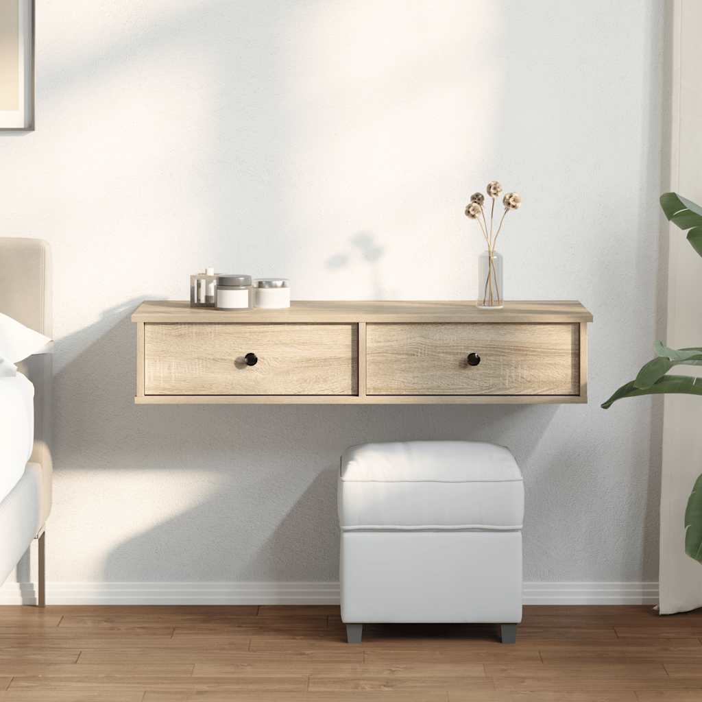 Scaffale a Parete con Cassetti Sonoma 100x37,5x19 cm Truciolato | homemem39