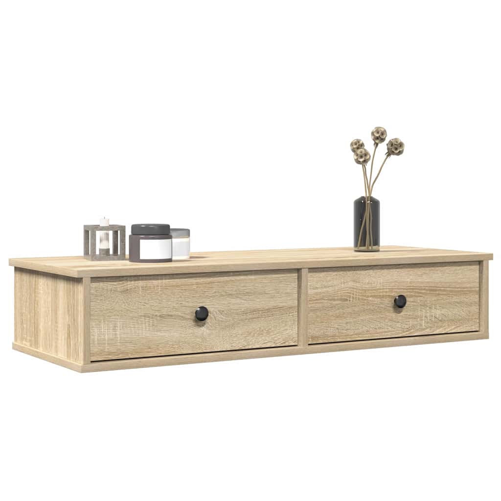 Scaffale a Parete con Cassetti Sonoma 100x37,5x19 cm Truciolato | homemem39