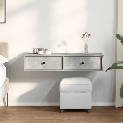 Scaffale a Parete con Cassetti Grigio 100x37,5x19 cm Truciolato | homemem39