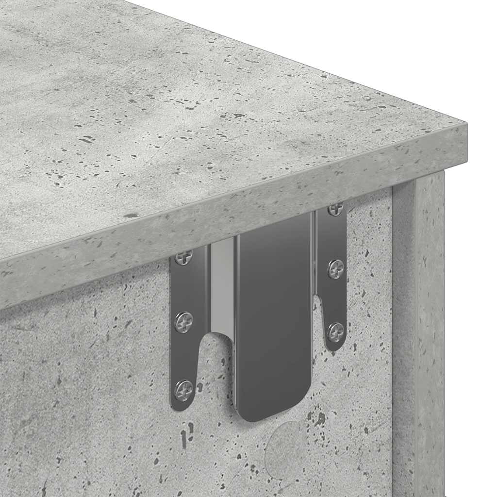 Scaffale a Parete con Cassetti Grigio 100x37,5x19 cm Truciolato | homemem39