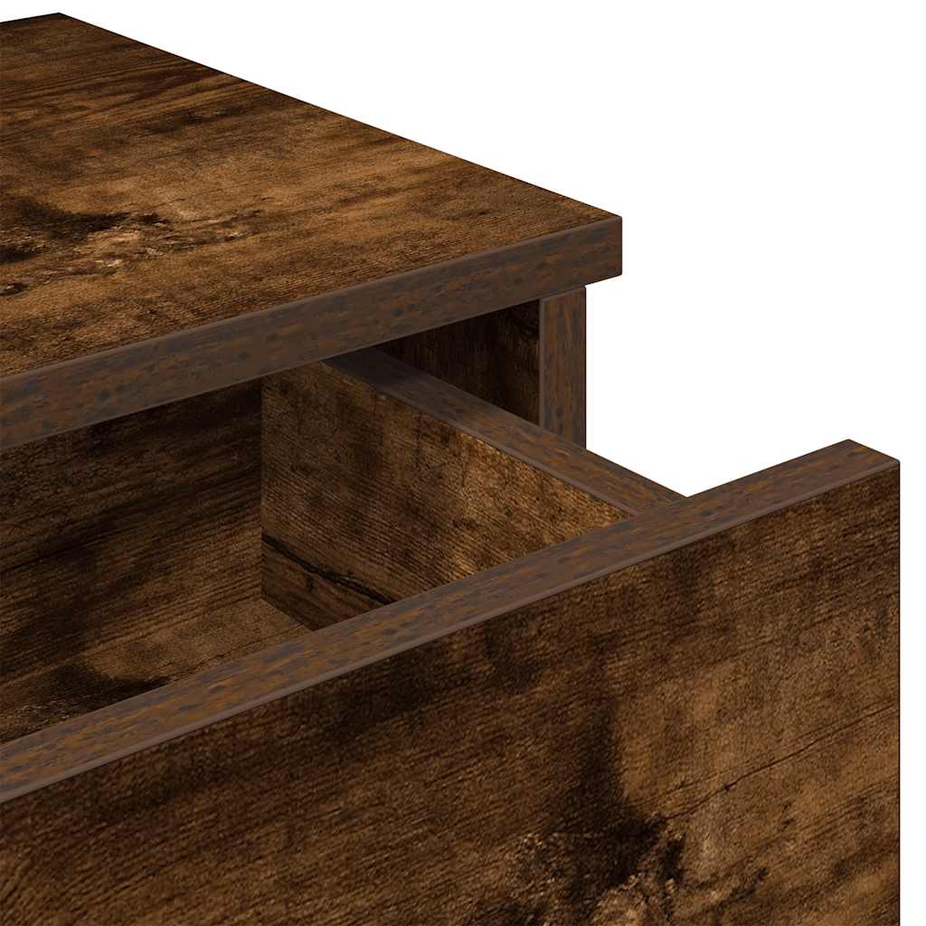 Scaffale a Parete con Cassetti Fumo 100x37,5x19cm in Truciolato | homemem39