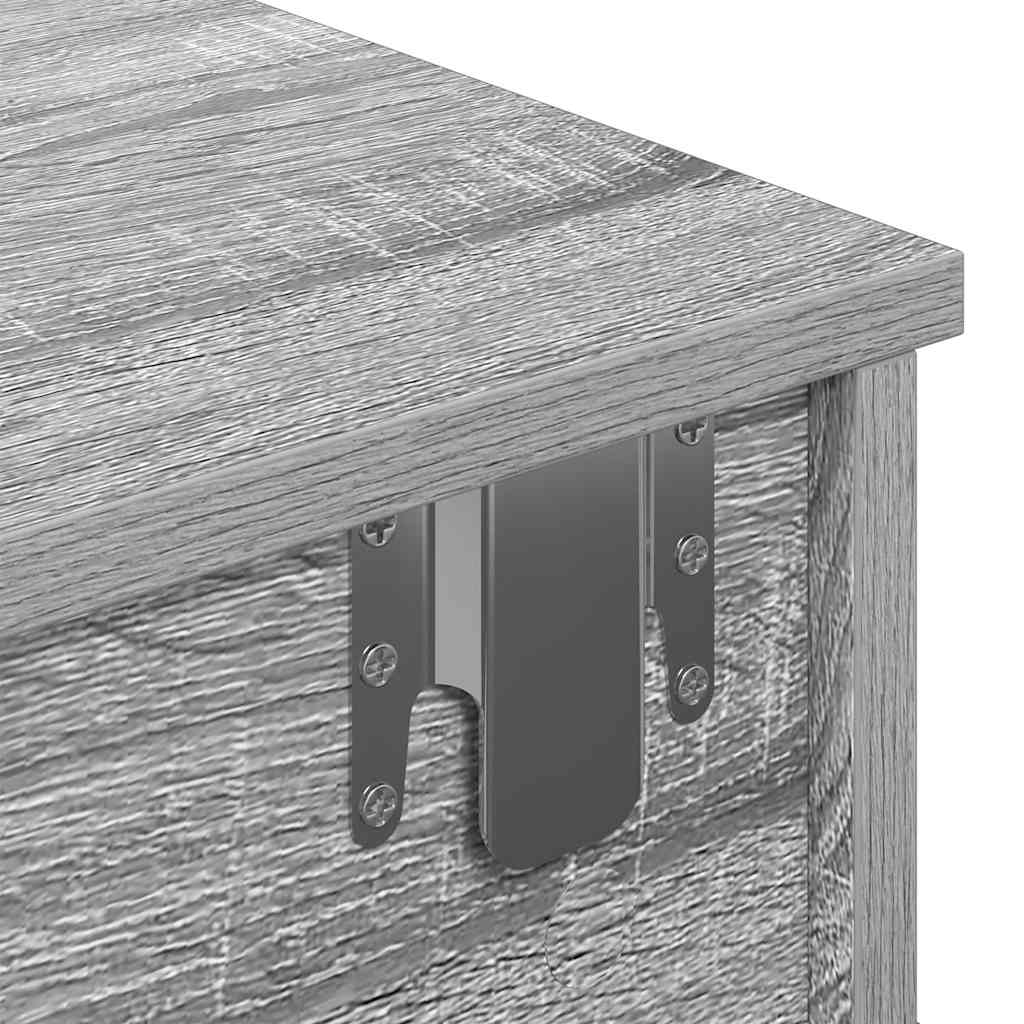 Scaffale a Parete con Cassetti Grigio 100x37,5x19 cm Truciolato | homemem39