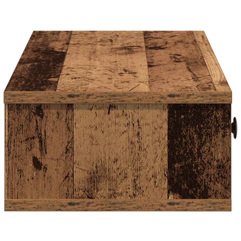 Scaffale a Parete con Cassetti Antico 100x37,5x19 cm Truciolato | homemem39