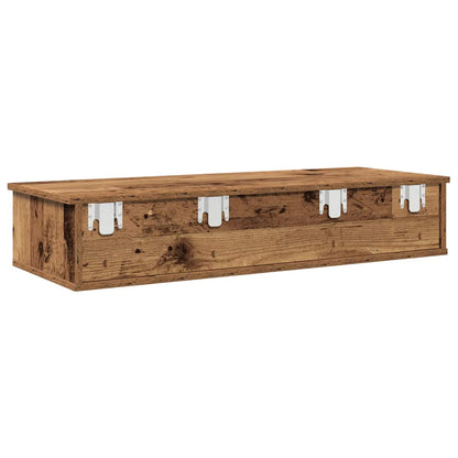Scaffale a Parete con Cassetti Antico 100x37,5x19 cm Truciolato | homemem39