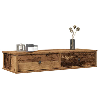 Scaffale a Parete con Cassetti Antico 100x37,5x19 cm Truciolato | homemem39