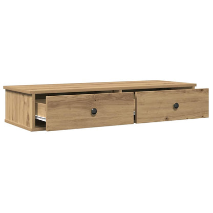 Scaffale a Parete con Cassetti Rovere 100x37,5x19 cm Truciolato | homemem39