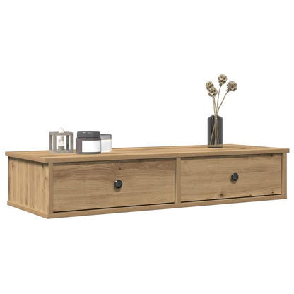 Scaffale a Parete con Cassetti Rovere 100x37,5x19 cm Truciolato | homemem39