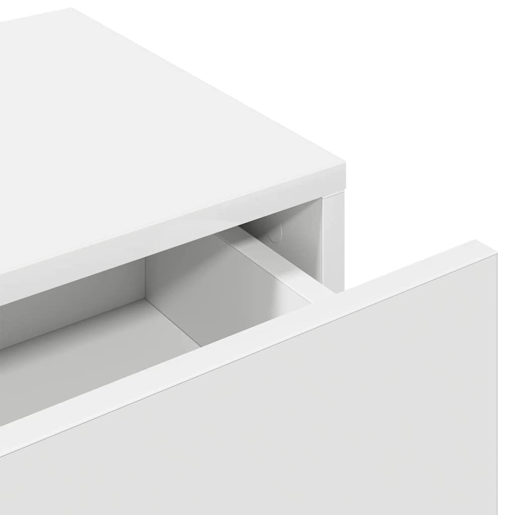Scaffale a Parete con Cassetti Bianco 60x26,5x15 cm Truciolato