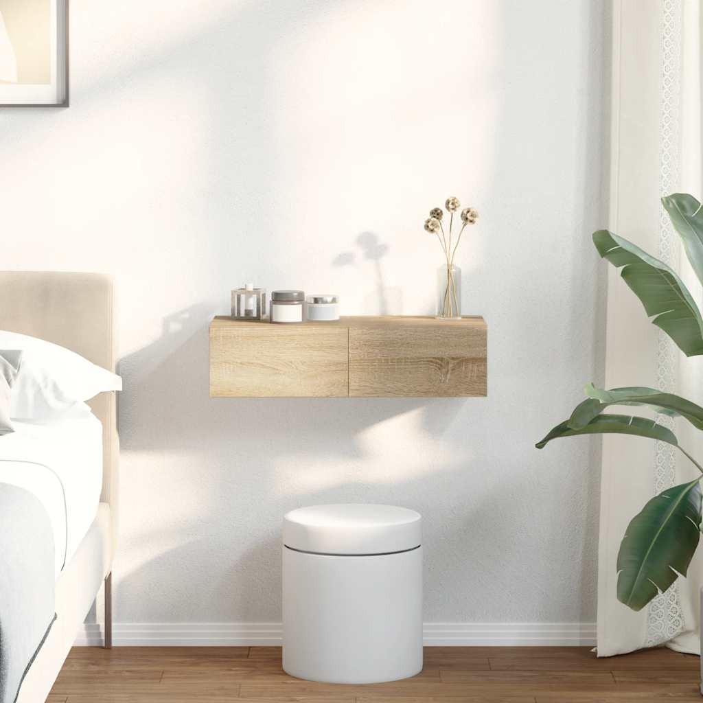 Scaffale a Parete con Cassetti Sonoma 60x26,5x15 cm Truciolato | homemem39