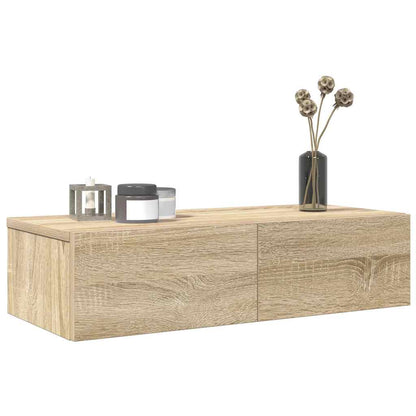 Scaffale a Parete con Cassetti Sonoma 60x26,5x15 cm Truciolato