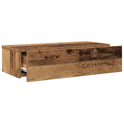 Scaffale a Parete con Cassetti Antico 60x26,5x15 cm Truciolato | homemem39