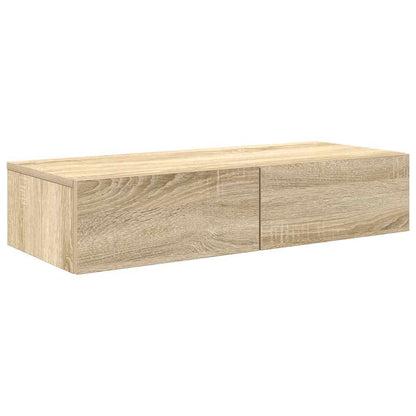 Scaffale a Parete con Cassetti Sonoma 80x33x17 cm in Truciolato | homemem39