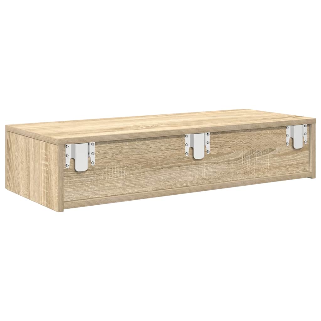 Scaffale a Parete con Cassetti Sonoma 80x33x17 cm in Truciolato | homemem39