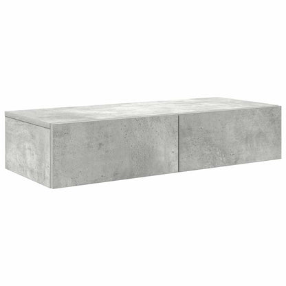Scaffale a Parete con Cassetti Grigio 80x33x17 cm in Truciolato | homemem39