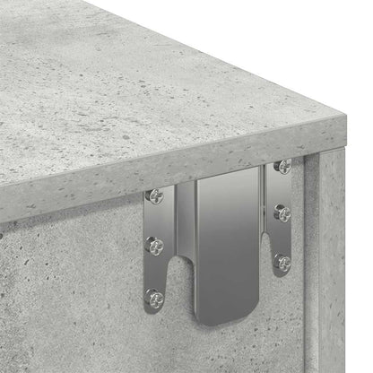 Scaffale a Parete con Cassetti Grigio 80x33x17 cm in Truciolato | homemem39