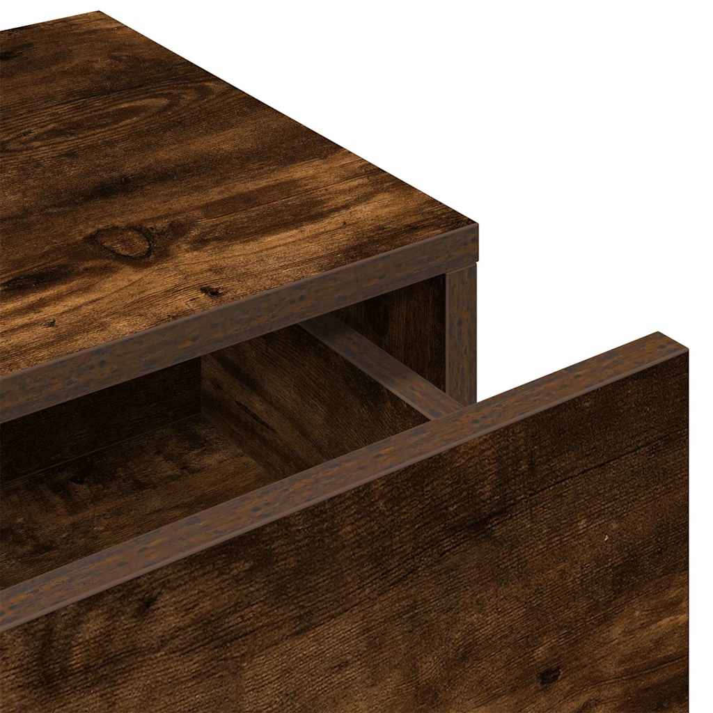 Scaffale a Parete con Cassetti Fumo 80x33x17 cm in Truciolato | homemem39