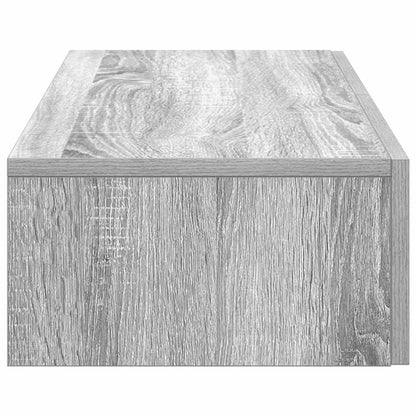 Scaffale a Parete con Cassetti Grigio 80x33x17 cm in Truciolato