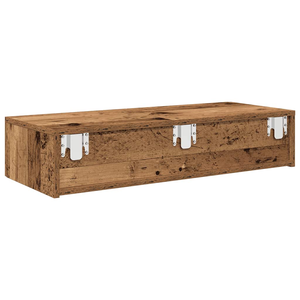 Scaffale a Parete con Cassetti Antico 80x33x17 cm in Truciolato | homemem39