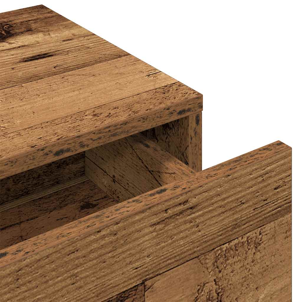Scaffale a Parete con Cassetti Antico 80x33x17 cm in Truciolato | homemem39