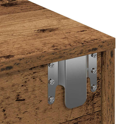 Scaffale a Parete con Cassetti Antico 80x33x17 cm in Truciolato | homemem39