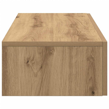 Scaffale a Parete con Cassetti Rovere 80x33x17 cm in Truciolato | homemem39