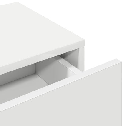 Scaffale a Parete con Cassetti Bianco 100x36x19cm in Truciolato | homemem39