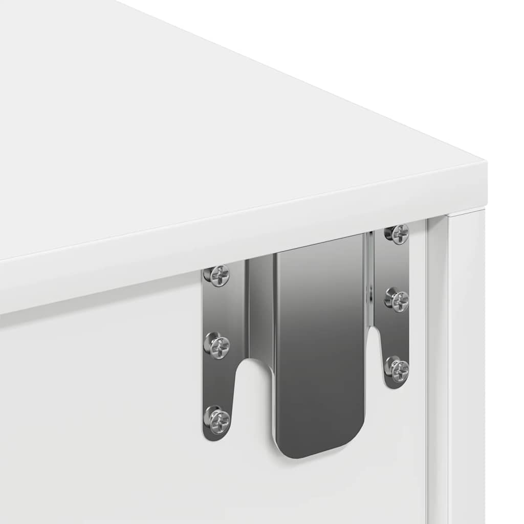 Scaffale a Parete con Cassetti Bianco 100x36x19cm in Truciolato | homemem39