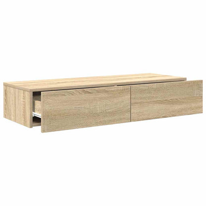 Scaffale a Parete con Cassetti Sonoma 100x36x19cm in Truciolato | homemem39