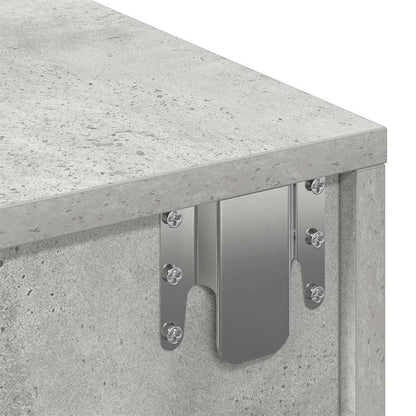Scaffale a Parete con Cassetti Grigio 100x36x19cm in Truciolato