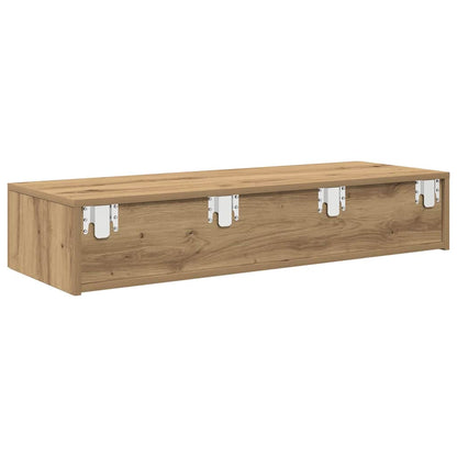 Scaffale a Parete con Cassetti Rovere 100x36x19cm in Truciolato | homemem39