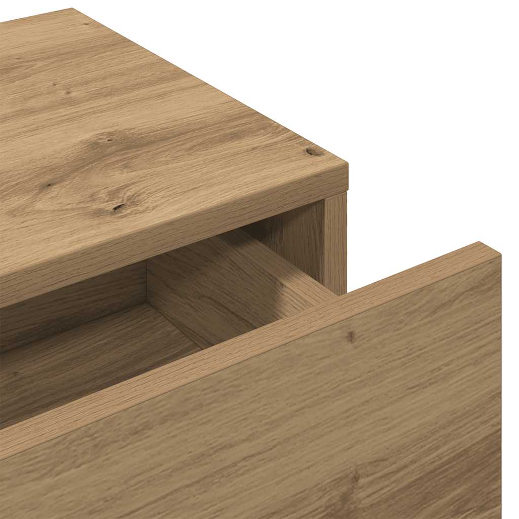 Scaffale a Parete con Cassetti Rovere 100x36x19cm in Truciolato | homemem39