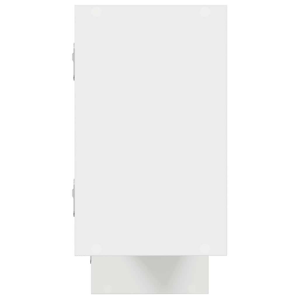 Mensola a Cubo da Parete 5 Scomparti Legno Multistrato Bianco