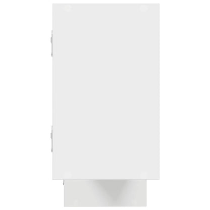 Mensola a Cubo da Parete 5 Scomparti Legno Multistrato Bianco