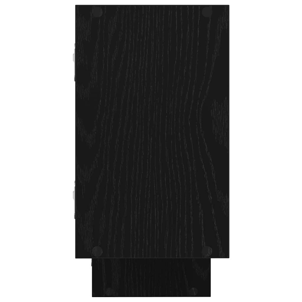 Mensola a Cubo da Parete 5 Scomparti Legno Multistrato Nero | homemem39