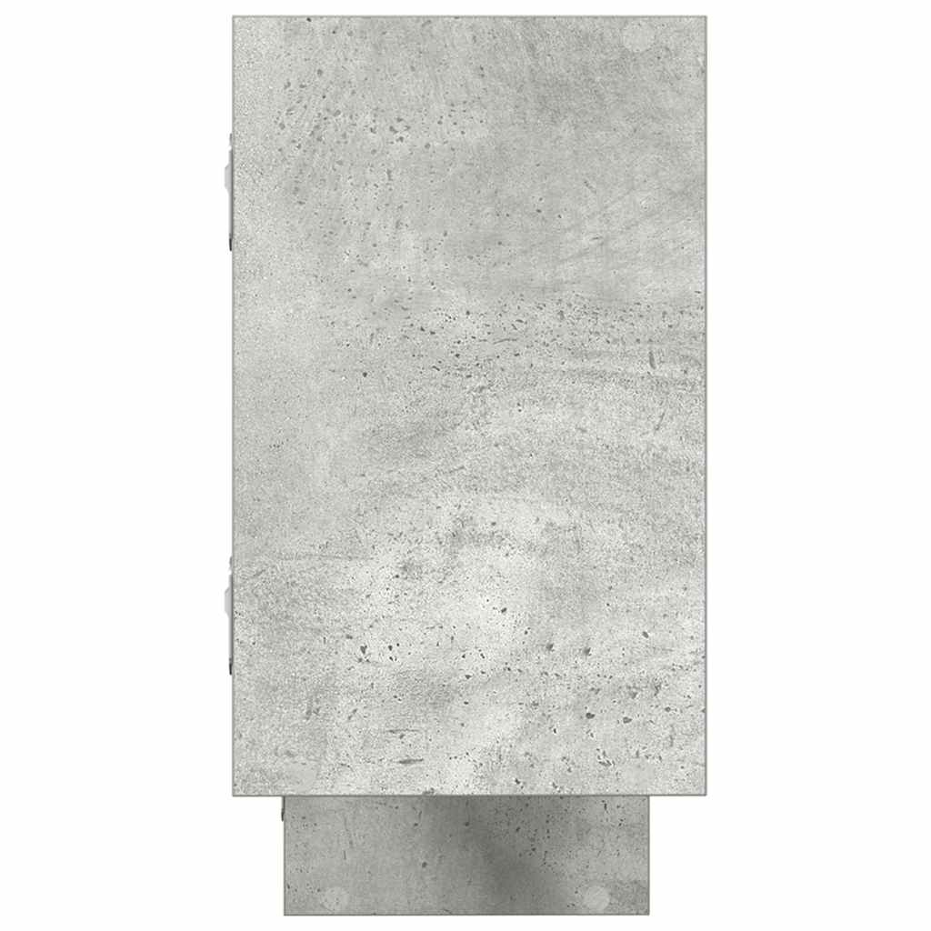 Mensola a Cubo da Parete 5 Scomparti Truciolato Grigio Cemento