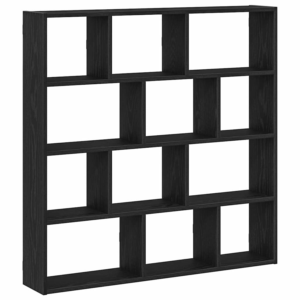 Mensola a Cubo da Parete 12 Scomparti Nero in Truciolato | homemem39