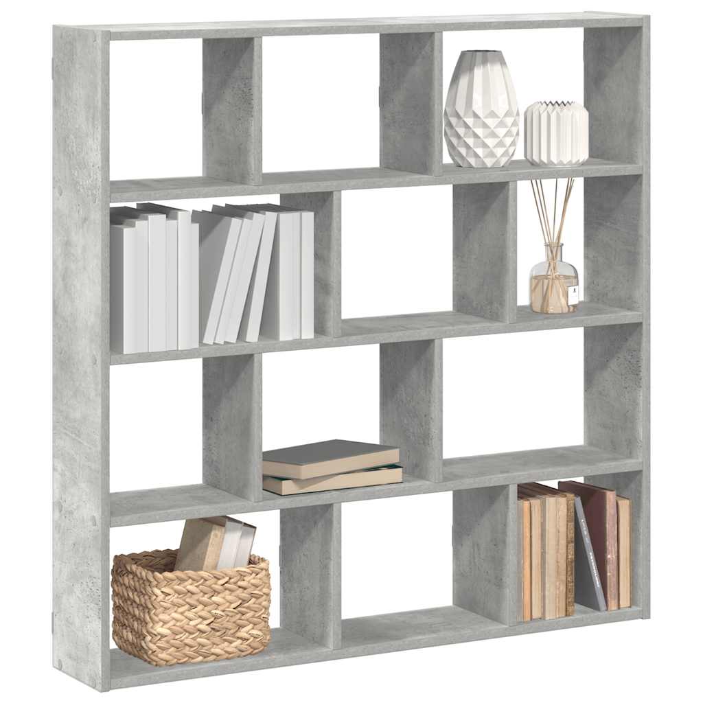 Mensola a Cubo da Muro 12 Scomparti Truciolato Grigio Cemento | homemem39