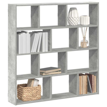 Mensola a Cubo da Muro 12 Scomparti Truciolato Grigio Cemento | homemem39