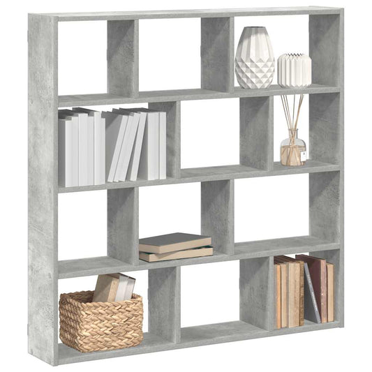 Mensola a Cubo da Muro 12 Scomparti Truciolato Grigio Cemento | homemem39