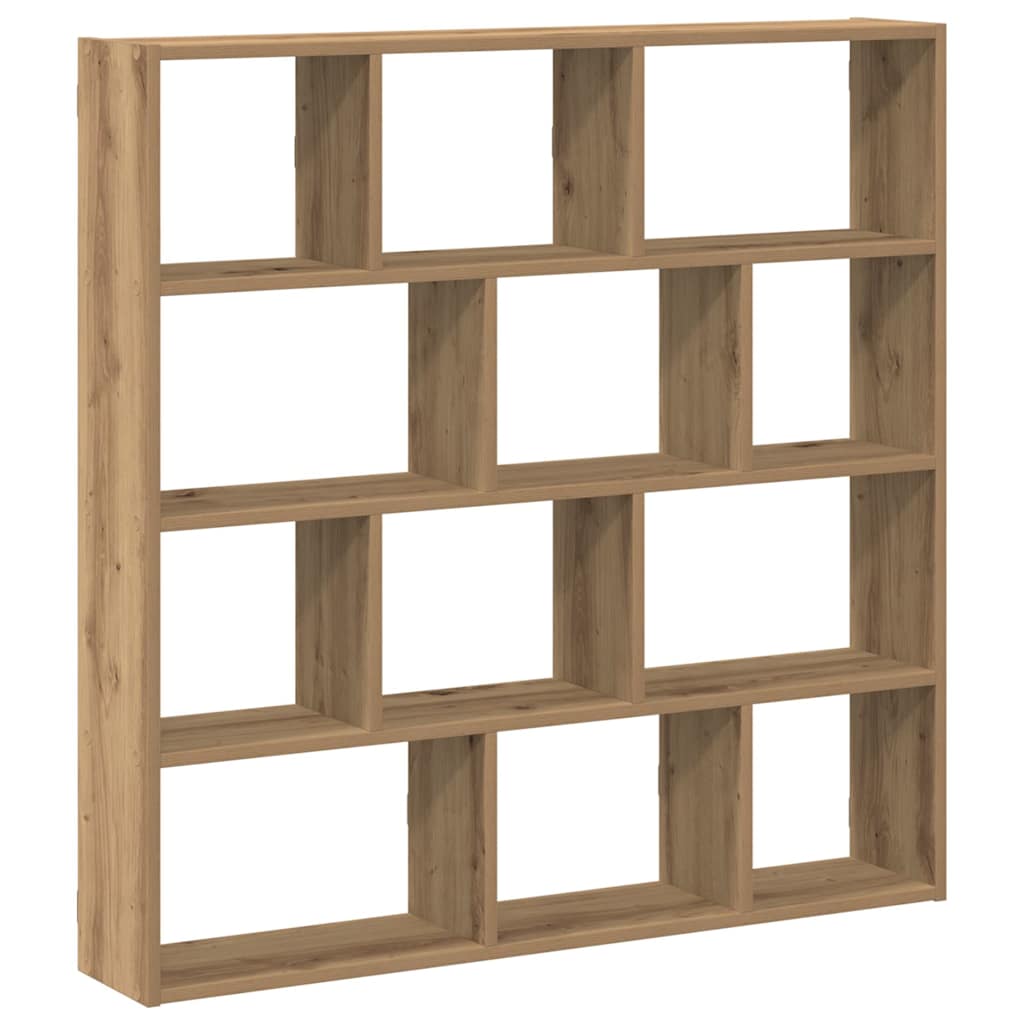 Mensola a Muro Cubo 12 Scomparti Truciolato Rovere Artigianale | homemem39