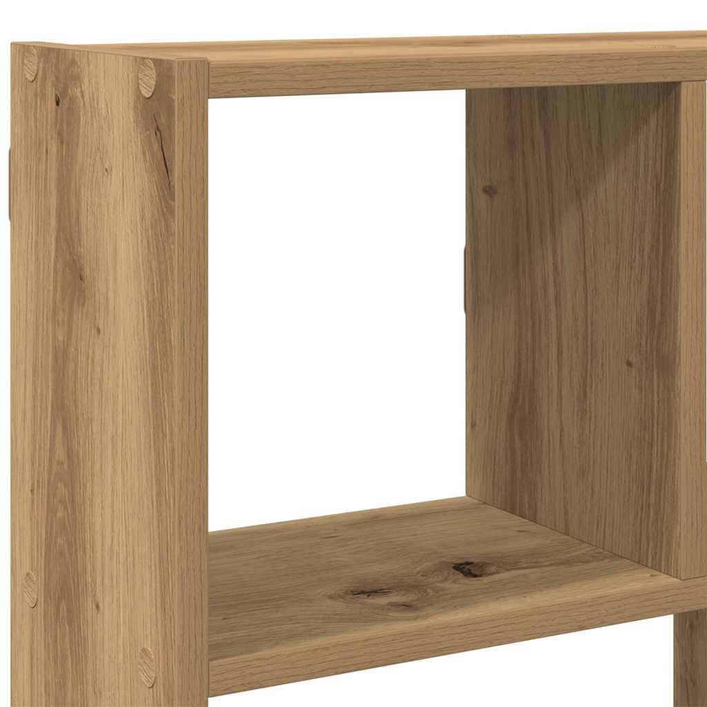 Mensola a Muro Cubo 12 Scomparti Truciolato Rovere Artigianale | homemem39