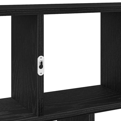 Mensola a Cubo da Parete 12 Scomparti Nero in Truciolato