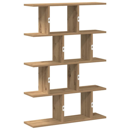 Mensola a Muro Cubo 12 Scomparti Truciolato Rovere Artigianale | homemem39