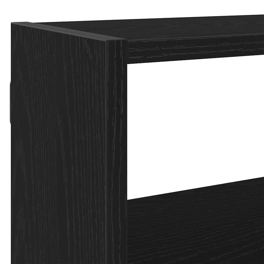 Mensola a Cubo da Parete 7 Scomparti in Truciolato Nero | homemem39